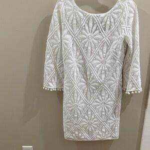 Lilly Pulitzer Elegant White Embroidered Dress